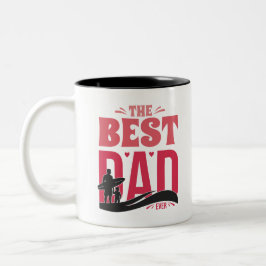 De Beste Papa Ooit Tweekleurige Koffiemok