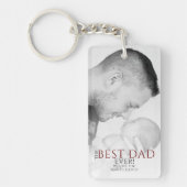 De Beste Papa Ooit Typografie Vaderdag Foto  Sleutelhanger (Voorkant)