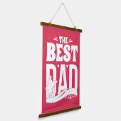 De Beste Papa Ooit - Vader & Kind Hangend Wandkleed (Gebogen)