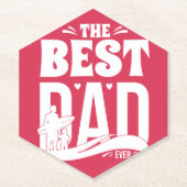 De Beste Papa Ooit - Vader & Kind Kartonnen Onderzetters (Voorkant)