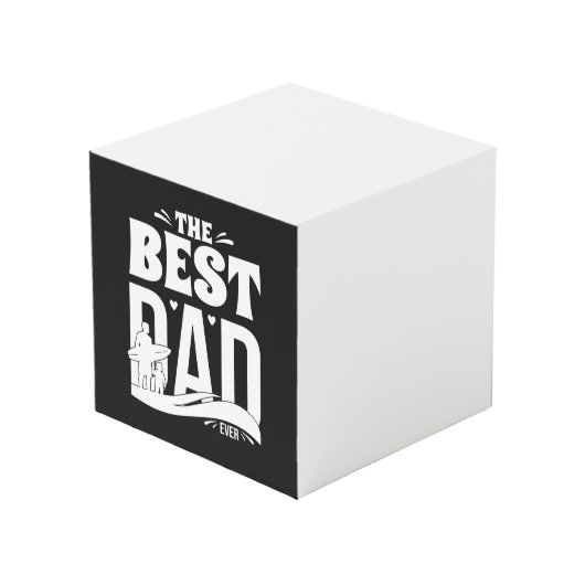 De Beste Papa Ooit - Vader & Kind Kubus (Voorkant hoekig)