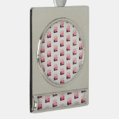 De Beste Papa Ooit Verzilverd Banner Ornament (Rechts)