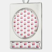 De Beste Papa Ooit Verzilverd Banner Ornament (Links)