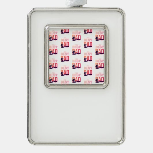 De Beste Papa Ooit Verzilverd Omlijst Ornament (Voorkant)