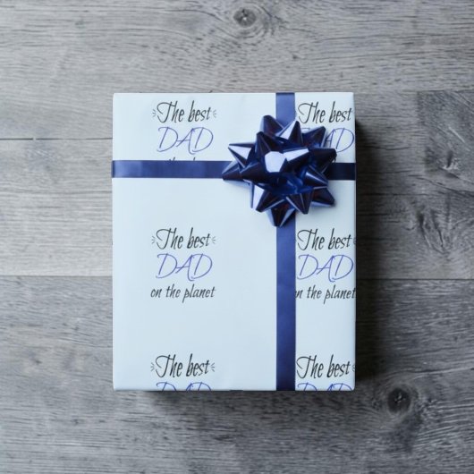 De Beste Papa op de Planeet Gepersonaliseerd Minim Cadeaupapier