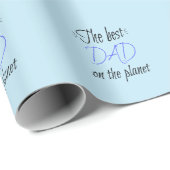 De Beste Papa op de Planeet Gepersonaliseerd Minim Cadeaupapier (Rol Hoek)