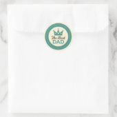 De Beste Papa Ronde Sticker (Tas)