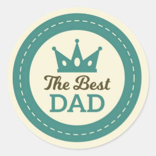 De Beste Papa Ronde Sticker