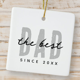 De Beste Papa Sinds 20XX Modern Eenvoudig Netjes Keramisch Ornament