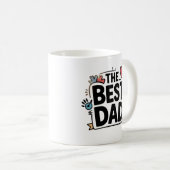 De beste papa tekst ontwerp koffiemok (Voorkant rechts)