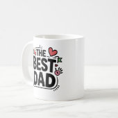 De beste papa tekst ontwerp koffiemok (Voorkant links)