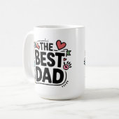De beste papa tekst ontwerp koffiemok (Voorkant links)