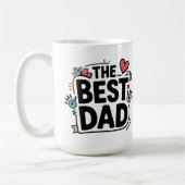 De beste papa tekst ontwerp koffiemok (Links)