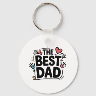 De beste papa tekst ontwerp sleutelhanger