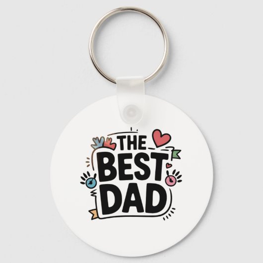 De beste papa tekst ontwerp sleutelhanger (Voorkant)