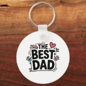 De beste papa tekst ontwerp sleutelhanger (Voorkant)