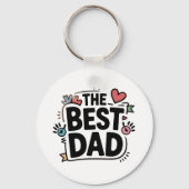 De beste papa tekst ontwerp sleutelhanger (Achterkant)