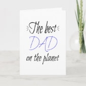 De Beste Papa ter Wereld Gepersonaliseerd Minimali Kaart (Voorkant)