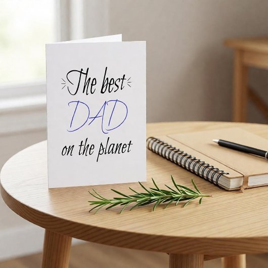 De Beste Papa ter Wereld Gepersonaliseerd Minimali Kaart