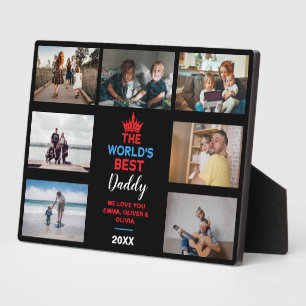 De beste papa ter wereld, zwart Afbeelding Fotoplaat