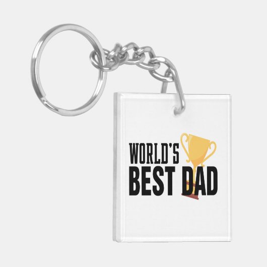 De beste papa typografie trofee ter wereld | SLEUT Sleutelhanger (Voorkant Links)