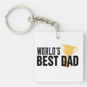 De beste papa typografie trofee ter wereld | SLEUT Sleutelhanger (Voorkant)