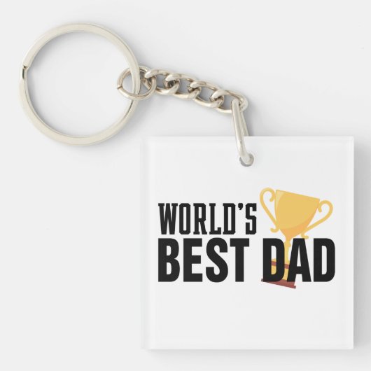 De beste papa typografie trofee ter wereld | SLEUT Sleutelhanger (Voorkant)