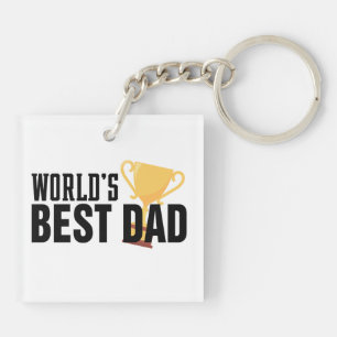 De beste papa typografie trofee ter wereld   SLEUT Sleutelhanger