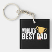 De beste papa typografie trofee ter wereld | SLEUT Sleutelhanger (Voorkant)
