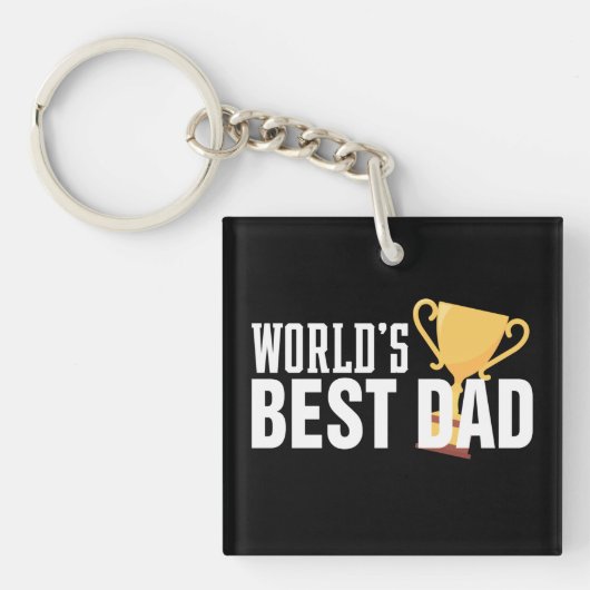 De beste papa typografie trofee ter wereld | SLEUT Sleutelhanger (Voorkant)