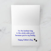 De beste Papa van de Hond Kaart (Binnen)
