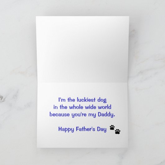 De beste Papa van de Hond Kaart (Binnen)