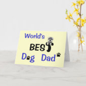 De beste Papa van de Hond Kaart (Gele Bloem)