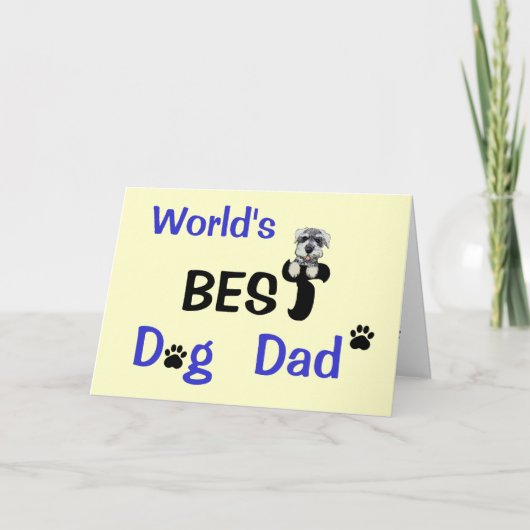 De beste Papa van de Hond Kaart (Voorkant)