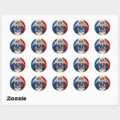 De Beste Papa van de Wereld Ronde Sticker (Vel)