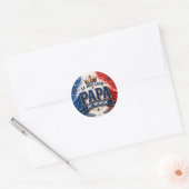 De Beste Papa van de Wereld Ronde Sticker (Envelop)