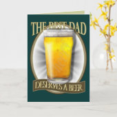 De beste Papa verdient een Bier Kaart (Gele Bloem)