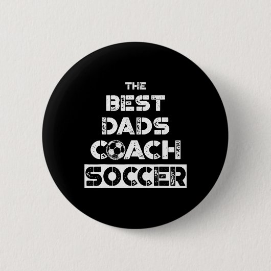 De Beste Pappas Coach Voetbal' Coaching Vader Cade Ronde Button 5,7 Cm (Voorkant)