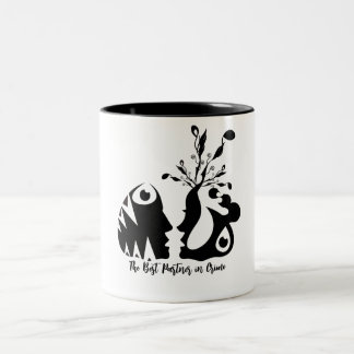 De beste partner in crime tweekleurige koffiemok