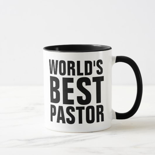 DE BESTE PASTOR COFFEE MUGS TER WERELD MOK (Rechts)