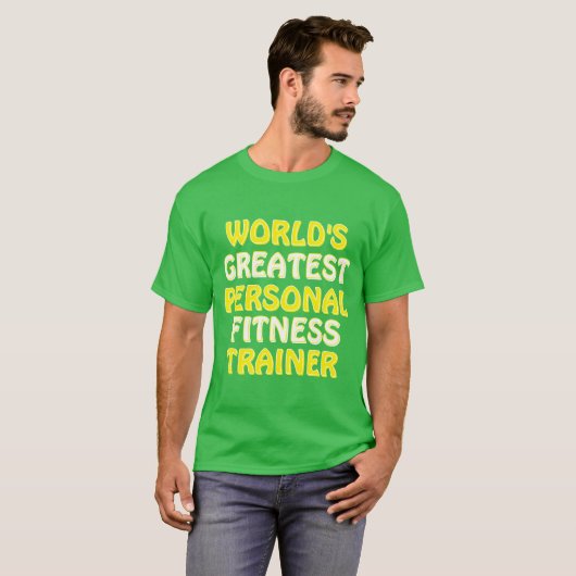 De beste personal fitness trainer ter wereld t-shirt (Voorkant volledig)