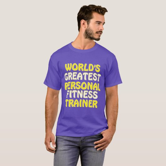De beste personal fitness trainer ter wereld t-shirt (Voorkant volledig)