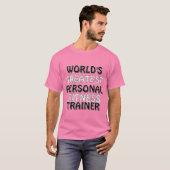 De beste personal fitness trainer ter wereld t-shirt (Voorkant volledig)
