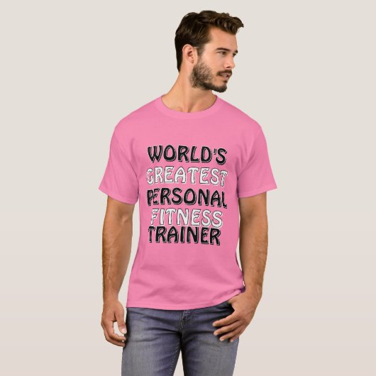 De beste personal fitness trainer ter wereld t-shirt (Voorkant volledig)