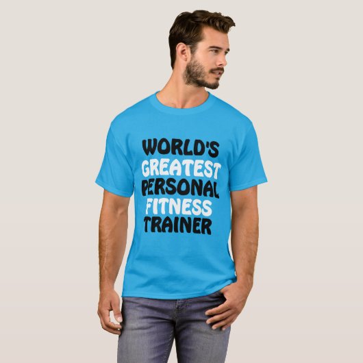 De beste personal fitness trainer ter wereld t-shirt (Voorkant volledig)