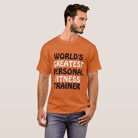 De beste personal fitness trainer ter wereld t-shirt (Voorkant volledig)