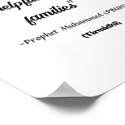 De beste persoon van People Hadith van de Profeet Poster (Hoek)