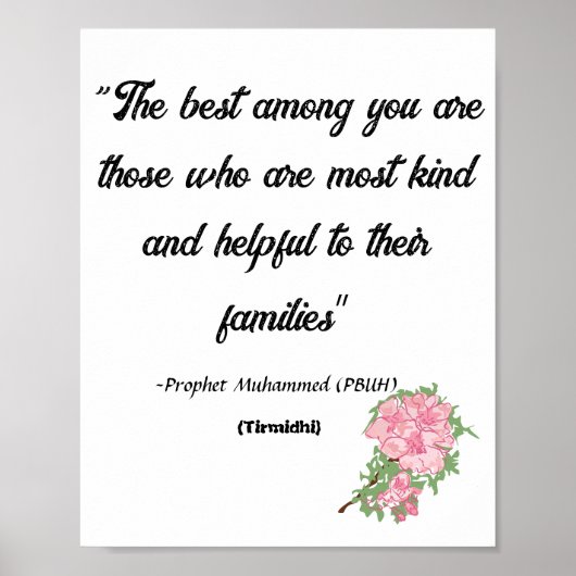 De beste persoon van People Hadith van de Profeet Poster (Voorkant)