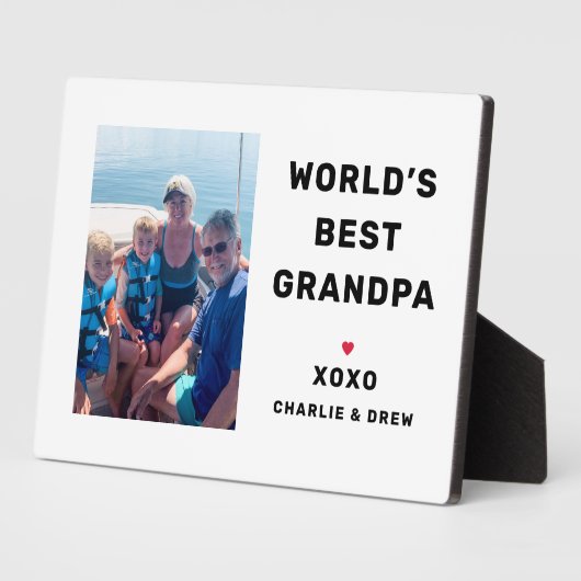 De beste persoonlijke foto van opa ter wereld fotoplaat (Zijkant)