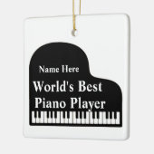 De beste piano-speler van Grand Piano World Keramisch Ornament (Links)